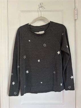 Lou & Grey Charcoal Grey Star Sweatshirt Signaturesoft Fabic Size S